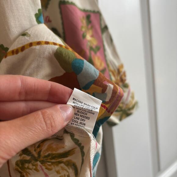 NWT Oversized Resort Wear Novelty Print Tunic Shirt Dress Cover Up S Florida - Picture 9 of 14